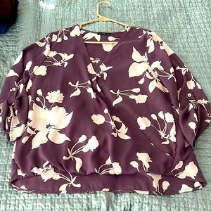 West Kei purple with floral design blouse